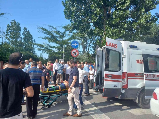 Motosiklet sürücüsü ölümden döndü