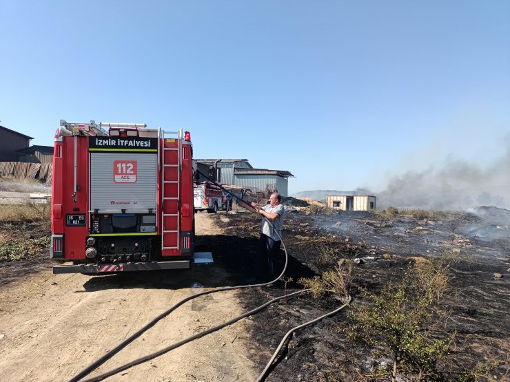 Otluk alandaki yangın sanayi sitesine sıçramadan söndürüldü
