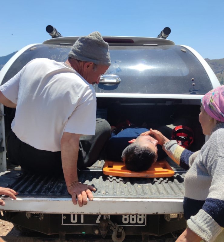 Kayalıklardan düşen çoban yaralandı