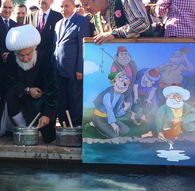 Temsili Nasreddin Hoca, göle maya çaldı