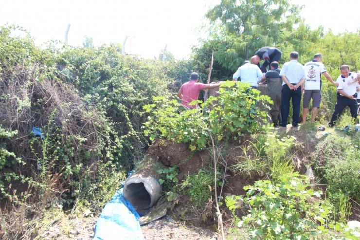 Kapalı devre sulama borusunda ceset bulundu
