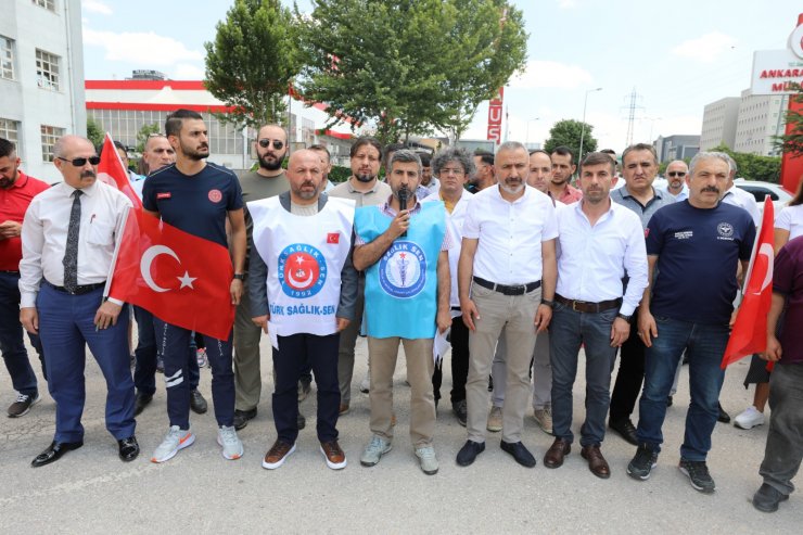 Ankara'da sağlıkçılardan protesto
