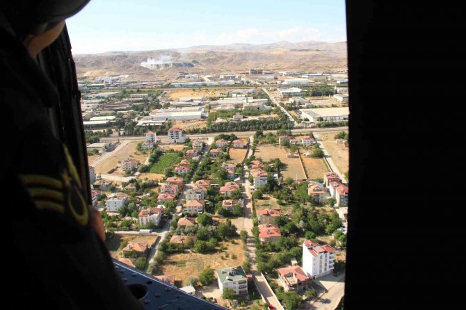 Elazığ’da bayram öncesi helikopter destekli trafik denetimi