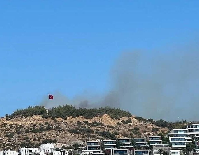 Bodrum'da yangın