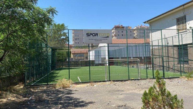 Halı sahanın kale filesine bağlı 2 kedi ölüsü bulundu