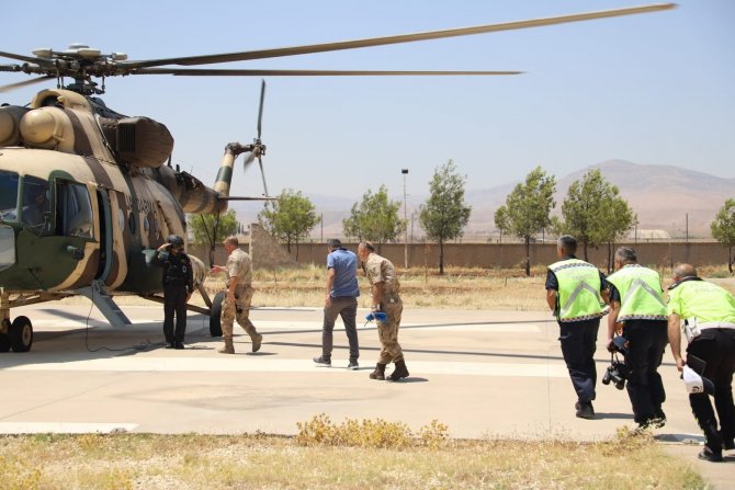 Helikopterle havadan trafik denetimi yapıldı