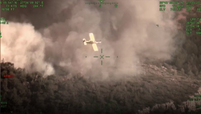 Datça'da orman yangını! Evler tahliye edildi