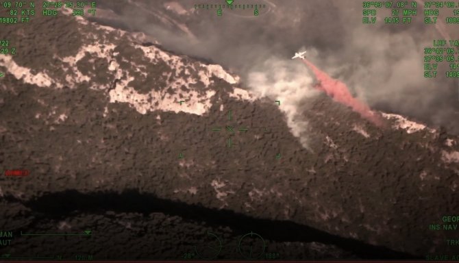 Datça'da orman yangını! Evler tahliye edildi