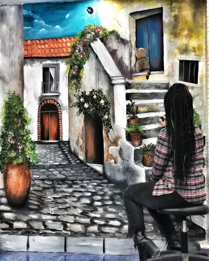 Duvarlar tuvali sokaklar sergisi oldu