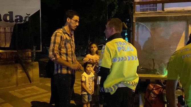 Triporter ile 5 kişi yolculuk yapan sürücüye ceza yağdı