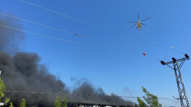 Osmaniye'de katı atık bertaraf tesisinde yangın çıktı