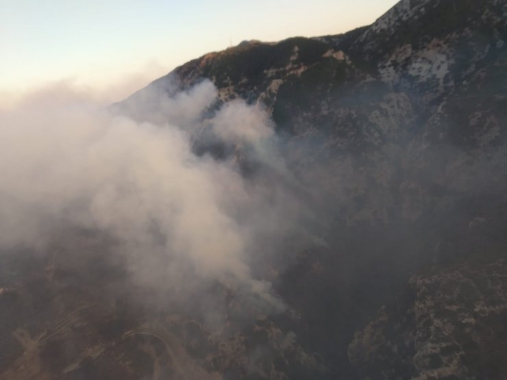 Datça’daki orman yangınında 2’nci gün