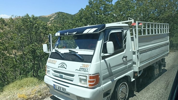 Kapısı açılan kamyonetten düşüp yaralandı