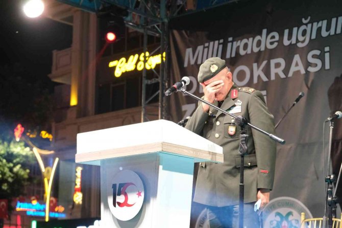 15 Temmuz gazisi Tümgeneral gözyaşlarını tutumadı