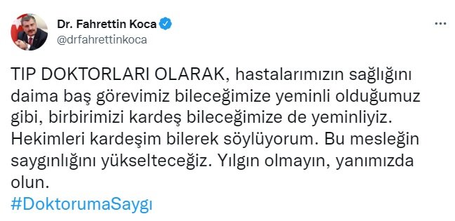 Bakan Koca: Bu mesleğin saygınlığını yükselteceğiz