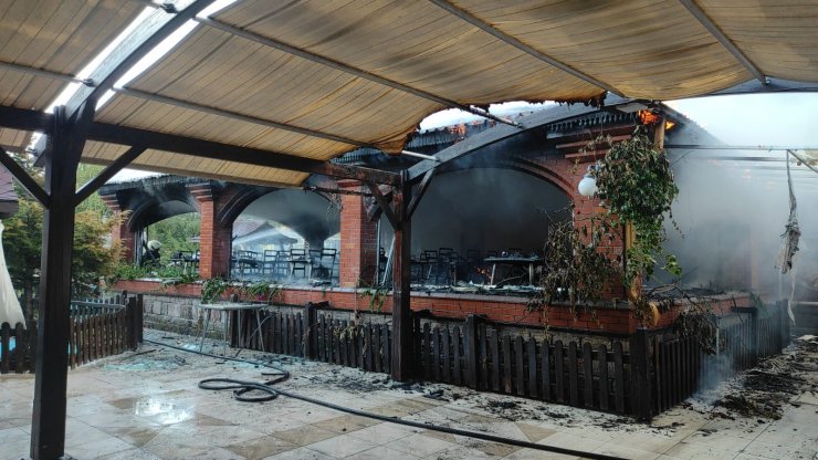 Konya'da dinlenme tesisinde yangın