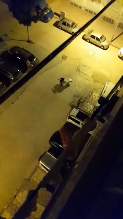 Çaldığı televizyonu naylonla gizleyip, el arabasıyla taşıdı