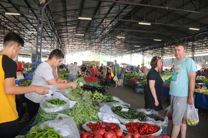 Dört gözle beklenen yayla domatesi pazarla buluştu