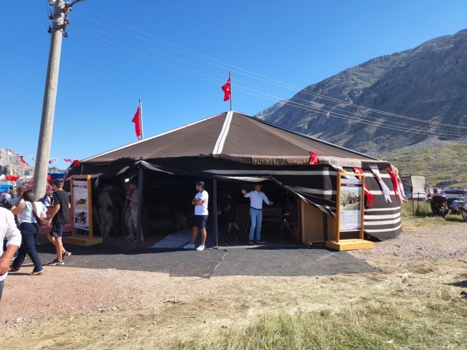 Gökbel’de kurulan Yörük Çadırında geleneksel Yörük kültürü tanıtıldı