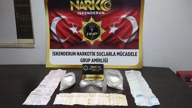 İskenderun’da 1 kilo 40 gram metamfetamin ele geçirildi
