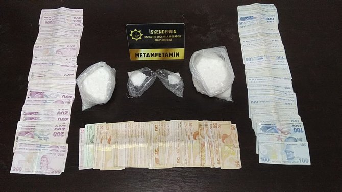 İskenderun’da 1 kilo 40 gram metamfetamin ele geçirildi