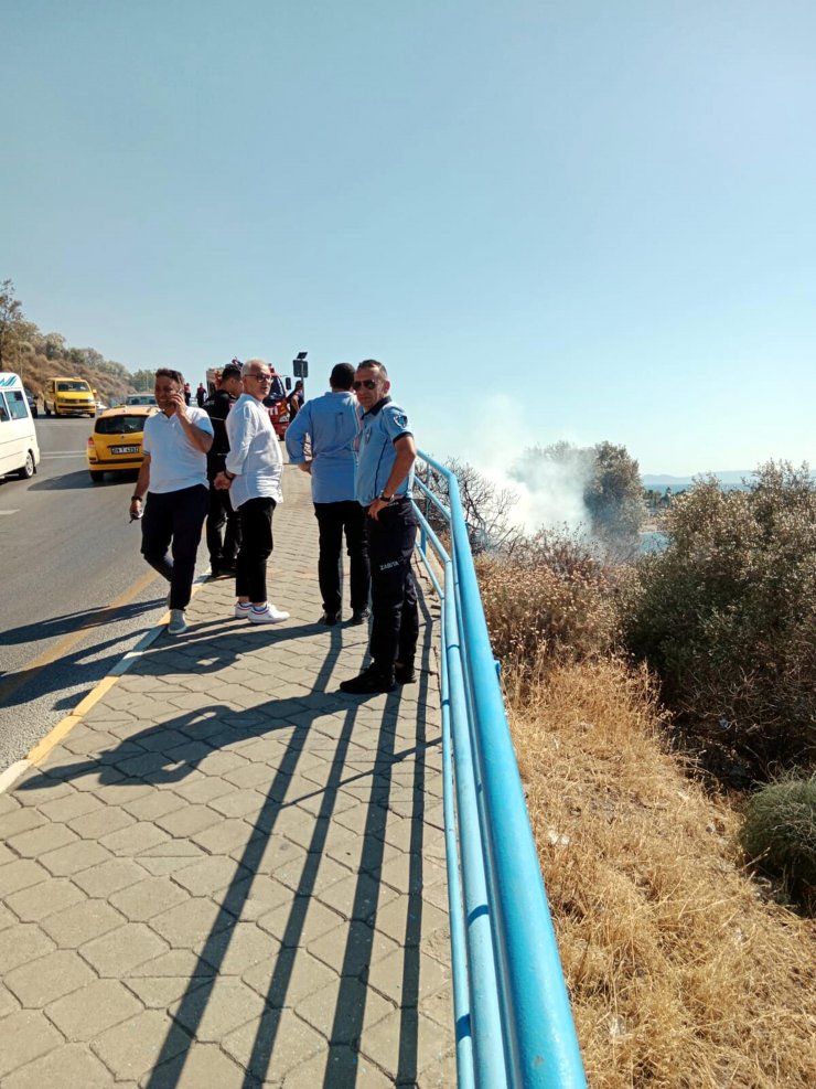 Makilikte çıkan yangın büyümeden söndürüldü