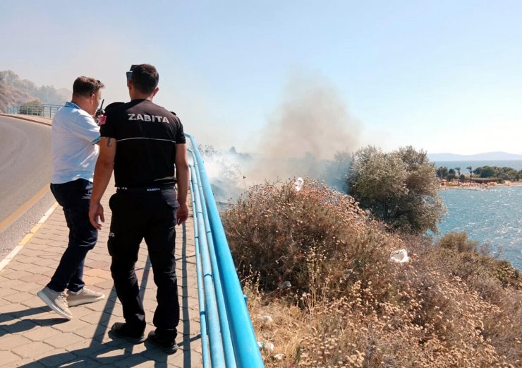 Makilikte çıkan yangın büyümeden söndürüldü