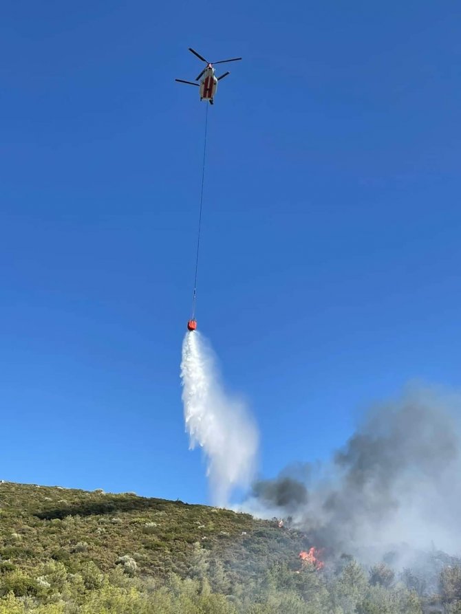 Alevlere havadan müdahale yoğun bir şekilde devam ediyor
