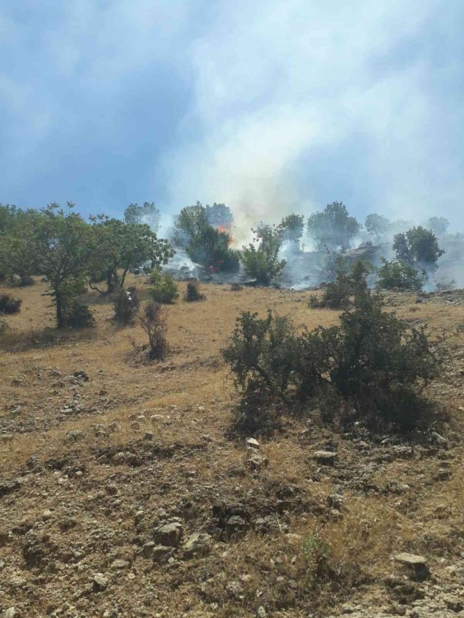 Anız yangınında dumandan etkilenen çiftçi hastaneye kaldırıldı