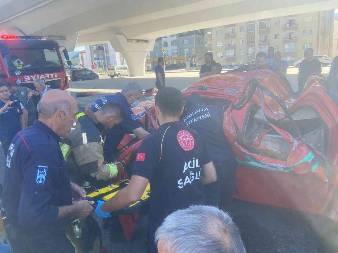 Başkent’te trafik kazası: 1 yaralı