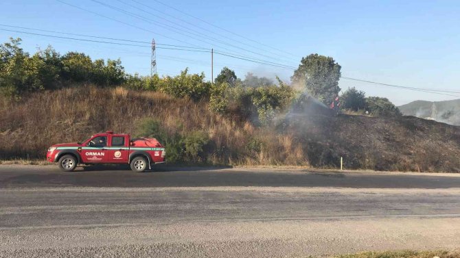 Çanakkale’de anız yangını büyümeden söndürüldü