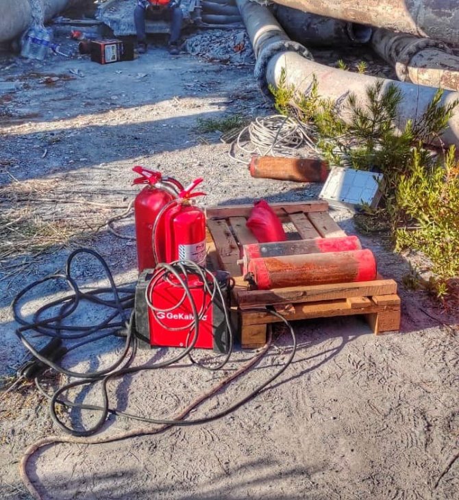 Kaynak makinesi ormanı yaktı