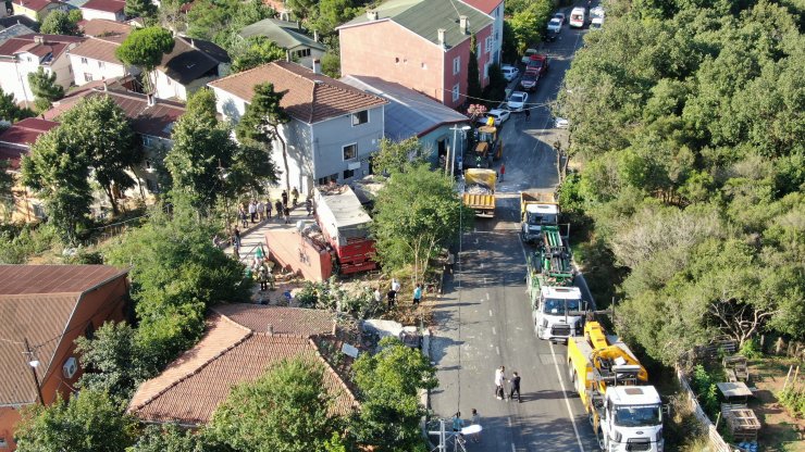 Kamyon dehşeti havadan görüntülendi