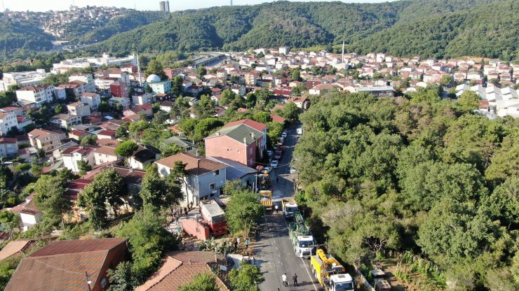 Kamyon dehşeti havadan görüntülendi