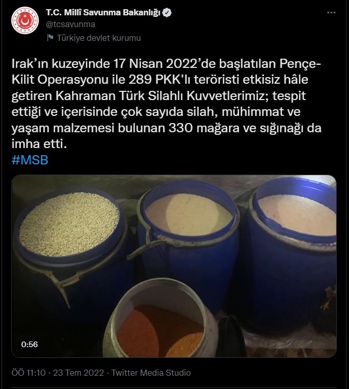 MSB: Pençe-Kilit Operasyonu ile 289 PKK'lı terörist etkisiz hale getirildi