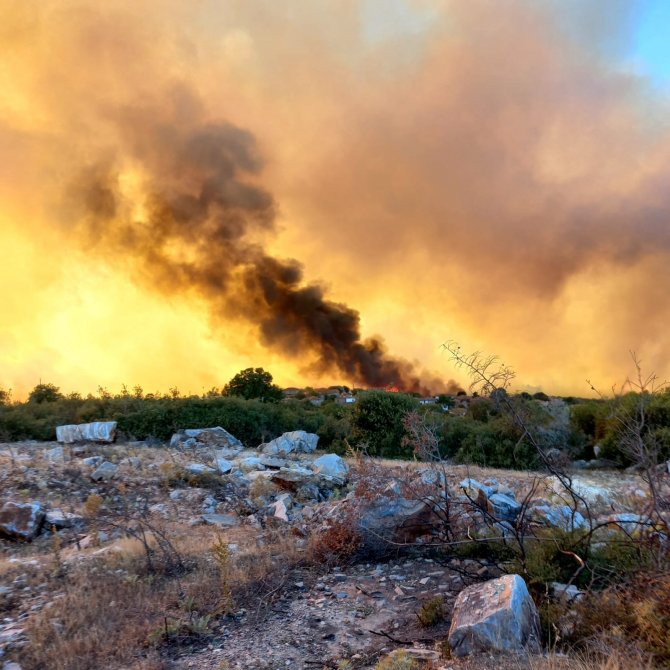 Orman yangını büyüdü, 20 ev boşaltıldı, 40 kişi tahliye edildi