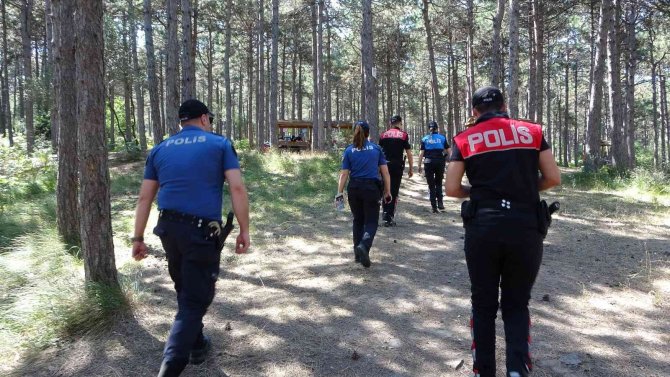 Polis ekiplerinden sahil ve ormanlık alanda mangal denetimi