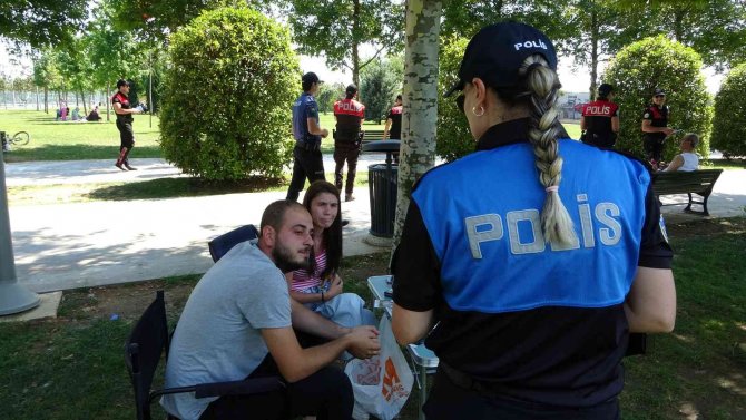 Polis ekiplerinden sahil ve ormanlık alanda mangal denetimi