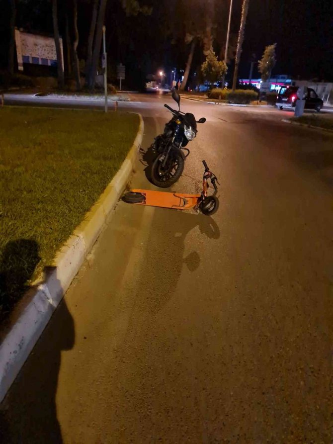 Scooter kazası: 1 yaralı