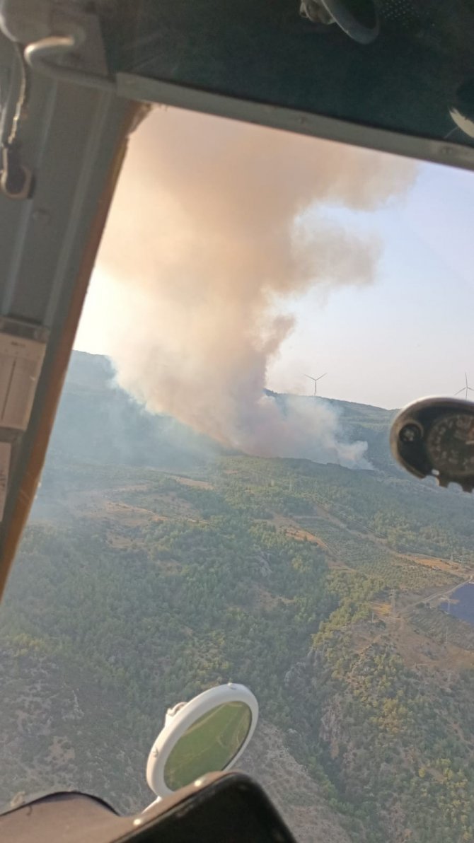 Aydın'da yangına 7 helikopter ve 4 uçakla müdahale devam ediyor