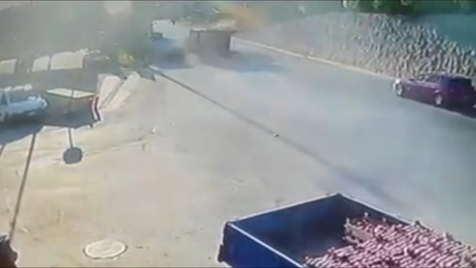 Bursa’da facia teğet geçti...O anlar kamerada