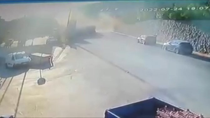 Bursa’da facia teğet geçti...O anlar kamerada