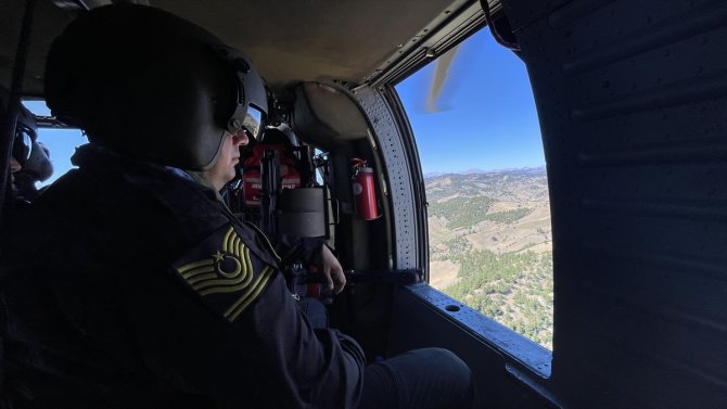 Kahramanmaraş'ta helikopter destekli trafik denetimi