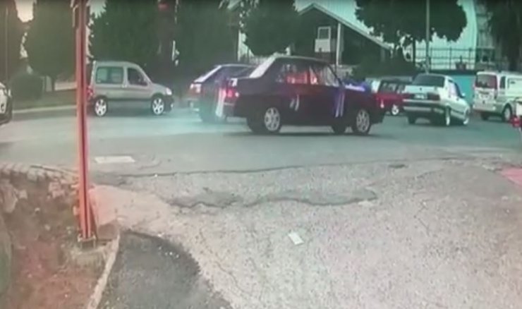 Düğün konvoyunda drift yapan sürücüye 9 bin TL ceza kesildi, aracı trafikten menedildi