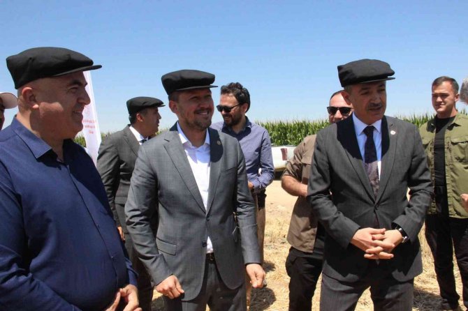 Karaman ovasında son buğday hasadı Vali Tuncay Akkoyun tarafından yapıldı