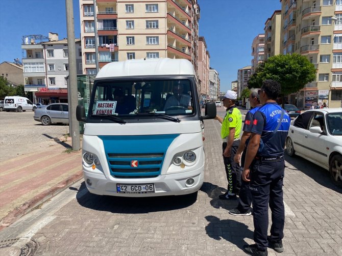 Seydişehir'de dolmuşlar denetlendi