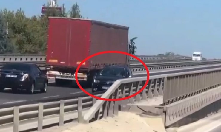 Trafikte, geri geri 12 kilometre giden sürücüye 1742 TL ceza