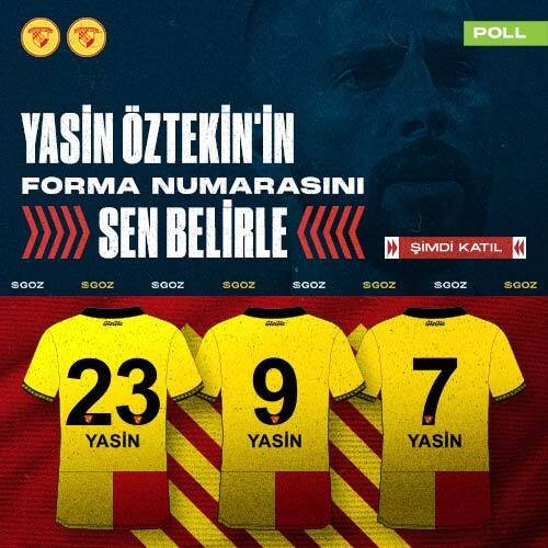 Yasin Öztekin’in forma numarasını taraftar belirleyecek