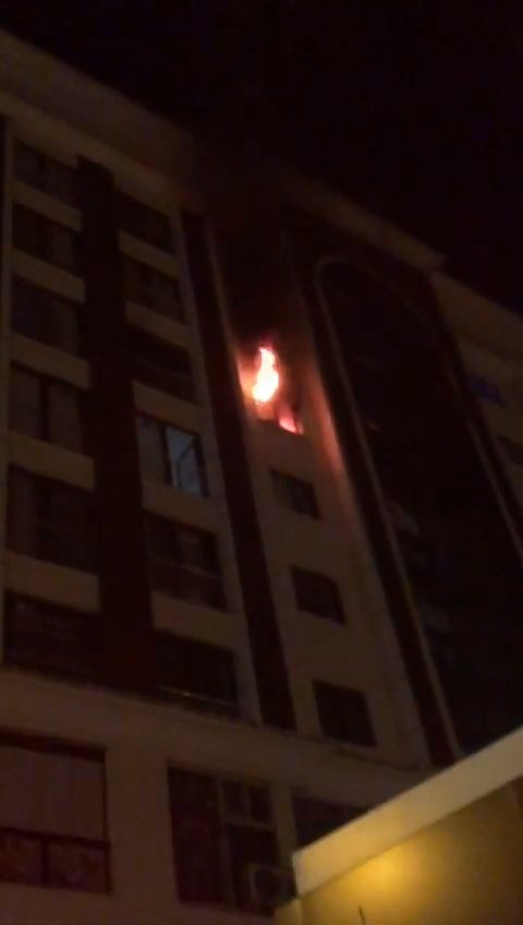 Bursa'da 7 katlı apartmanda yangın çıktı!