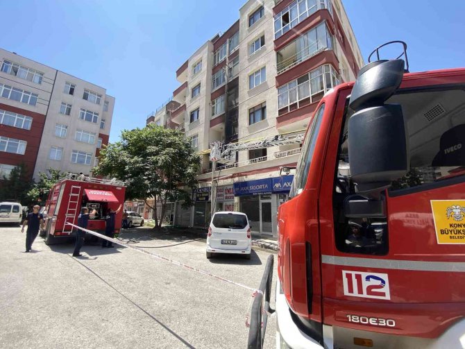 Konya’da ev yangını